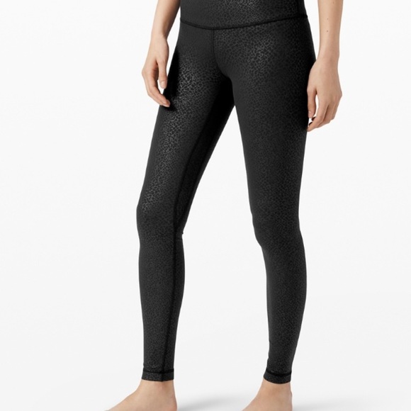 lululemon athletica Pants - Lululemon Align HR 28” Pant NWT Black Embossed